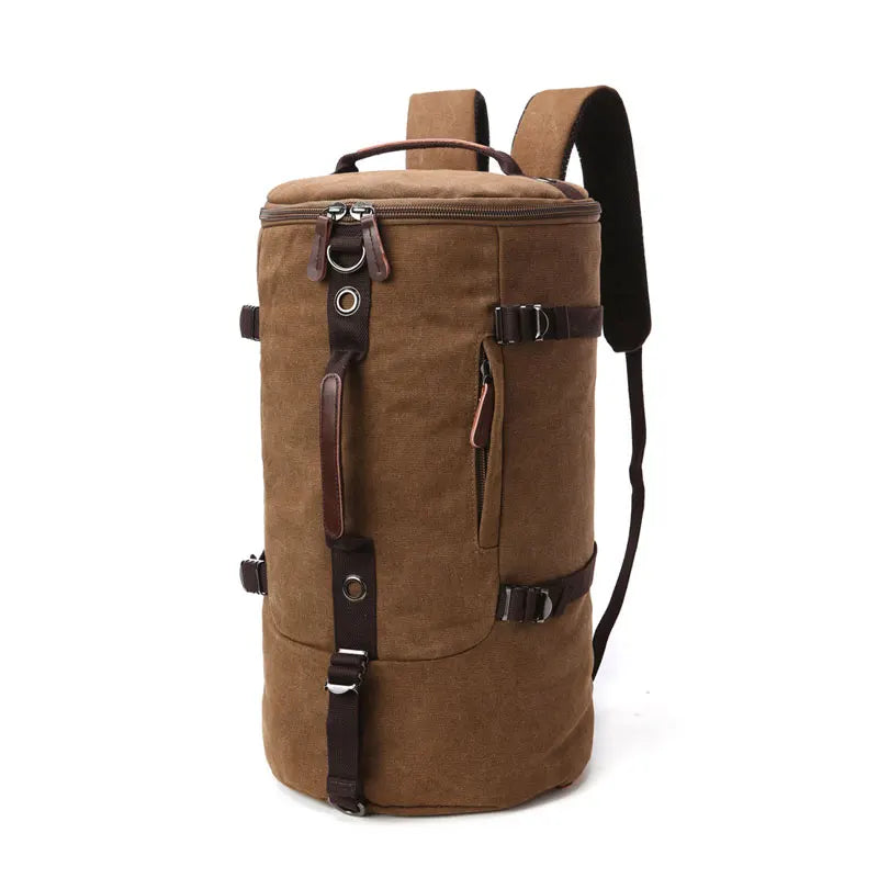 48662355116332 - Experience the ultimate convenience and style with our Canvas Large Capacity Cylinder Backpack! Made with durable canvas, this backpack offers ample storage space while maintaining a sleek and modern design. Perfect for daily use, travel, or outdoor adventures. Upgrade your backpack game today!