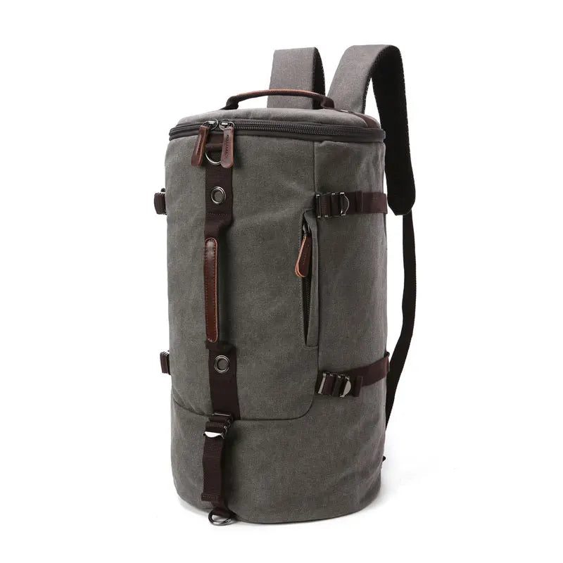 48662354952492 - Experience the ultimate convenience and style with our Canvas Large Capacity Cylinder Backpack! Made with durable canvas, this backpack offers ample storage space while maintaining a sleek and modern design. Perfect for daily use, travel, or outdoor adventures. Upgrade your backpack game today!