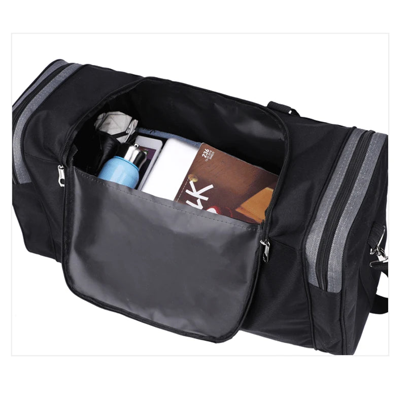 Looking for a stylish and spacious travel bag? Look no further than our Large Capacity Nylon Travel Bag! Designed for the modern traveler, this bag is made with durable and lightweight nylon material. Perfect for storing all your essentials and more! Don't compromise on style or space, grab yours today!