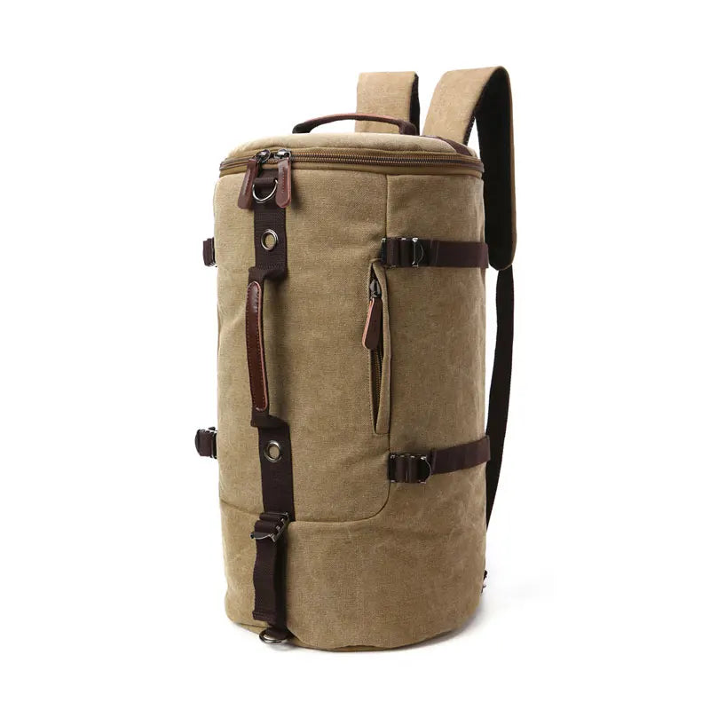 48662355018028 - Experience the ultimate convenience and style with our Canvas Large Capacity Cylinder Backpack! Made with durable canvas, this backpack offers ample storage space while maintaining a sleek and modern design. Perfect for daily use, travel, or outdoor adventures. Upgrade your backpack game today!