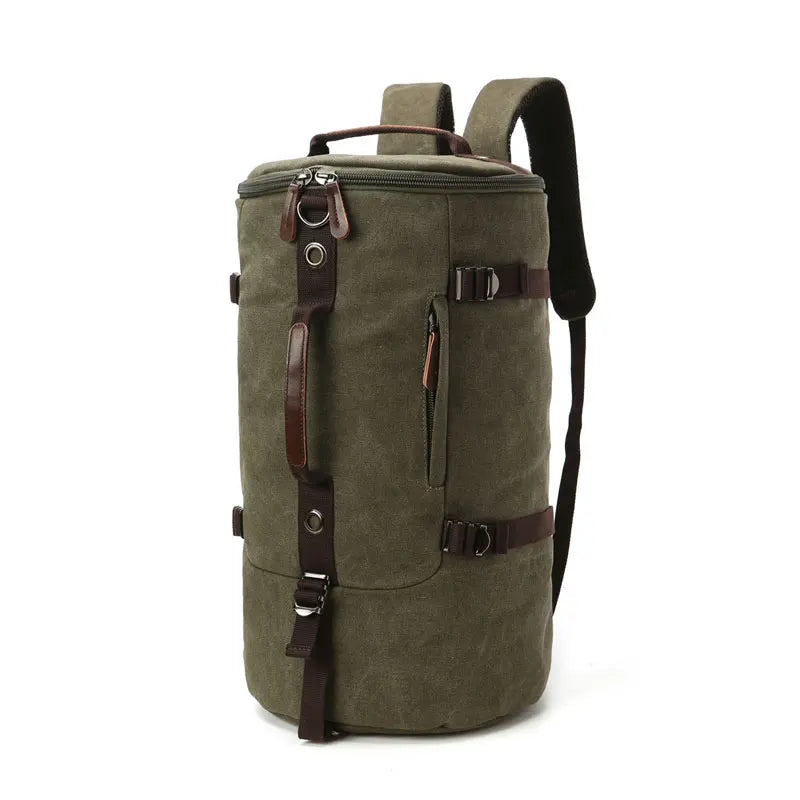 48662354985260 - Experience the ultimate convenience and style with our Canvas Large Capacity Cylinder Backpack! Made with durable canvas, this backpack offers ample storage space while maintaining a sleek and modern design. Perfect for daily use, travel, or outdoor adventures. Upgrade your backpack game today!