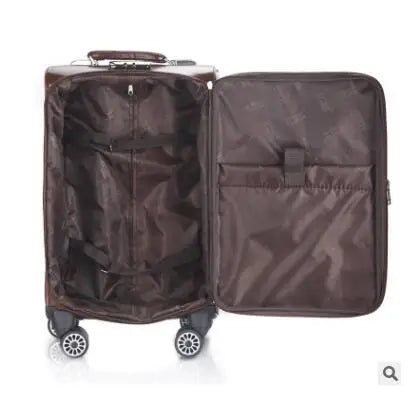 PU Leather Rolling Spinning Luggage