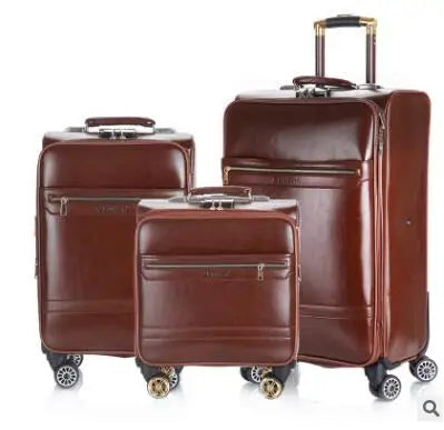 PU Leather Rolling Spinning Luggage