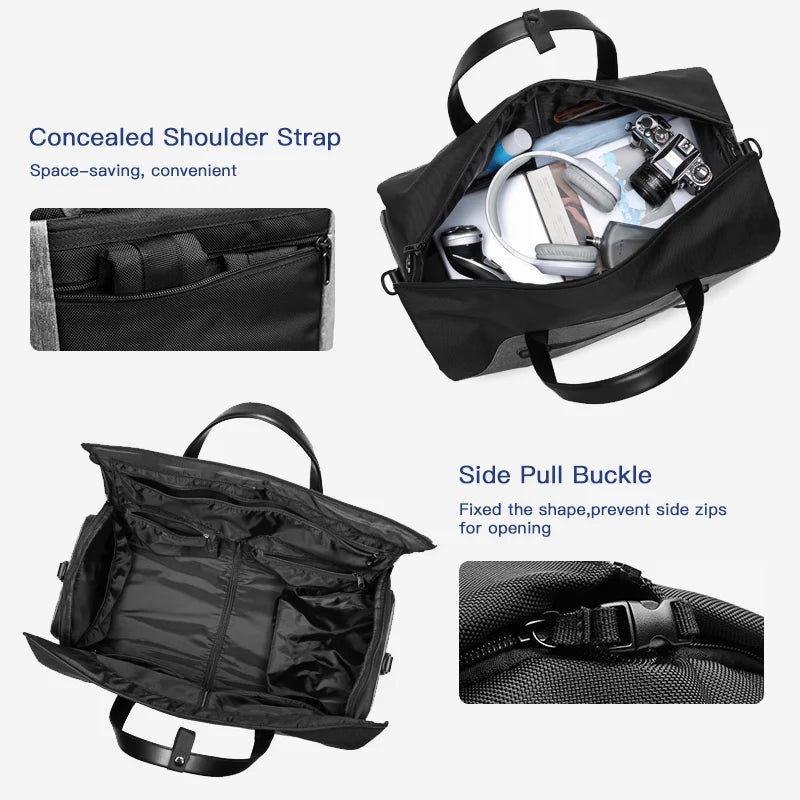 Introducing our expertly designed Waterproof Large Capacity Business Travel Bag. With its waterproof material, this bag will keep your belongings safe and dry during all your travels. The spacious interior allows for easy organization and efficient packing, making it the perfect bag for any business trip.